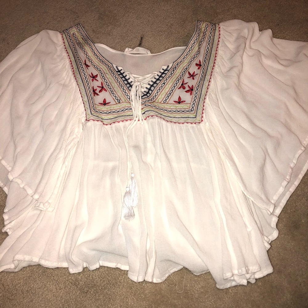 Flowy bohemian beach shirt